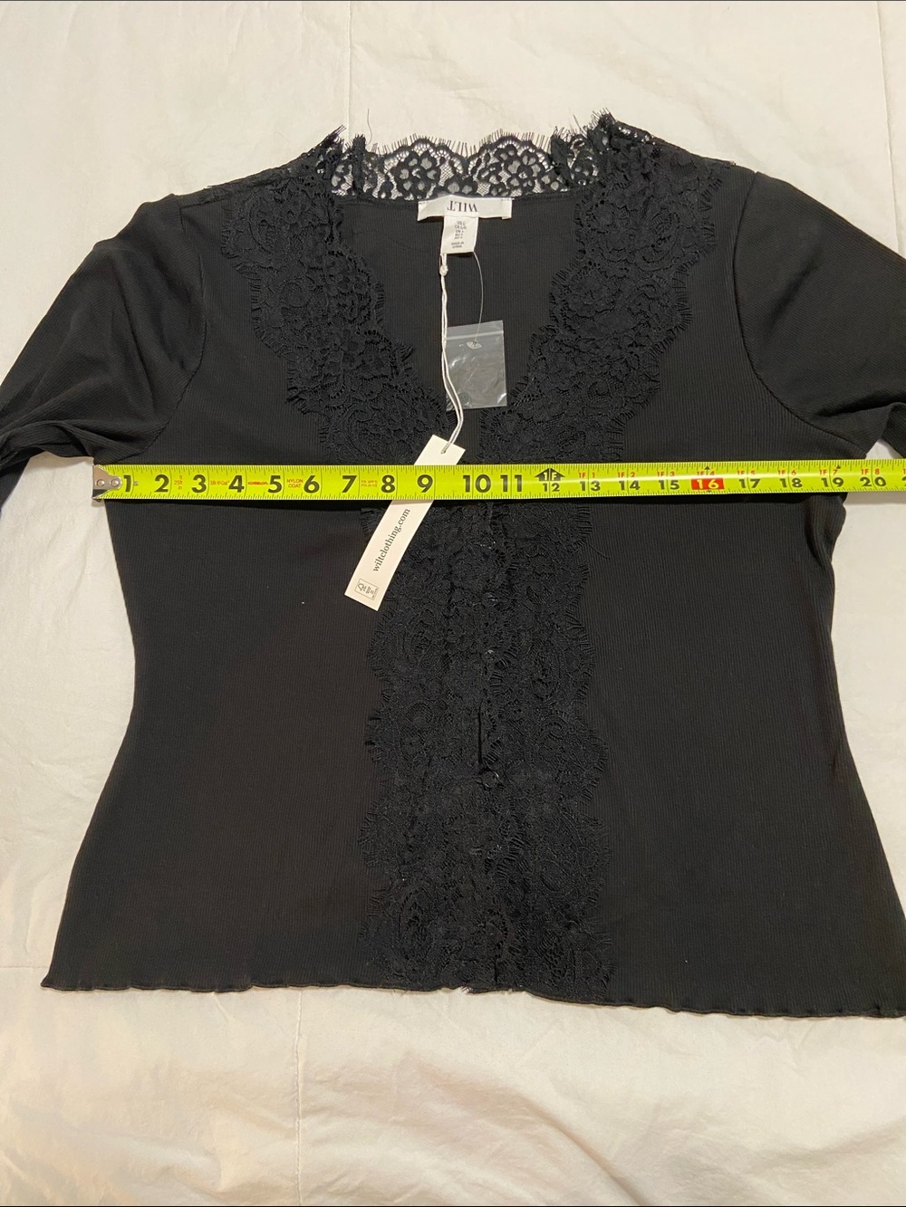 🖤Black Lace-Trim Button-Down Top🖤